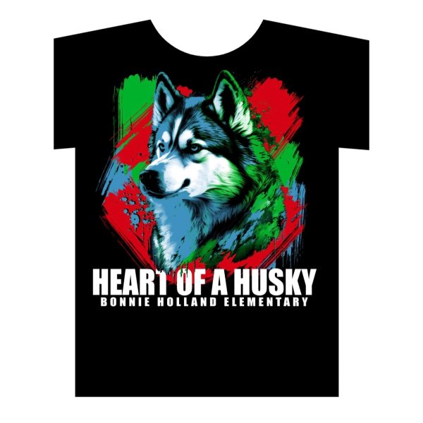 Heart of a Husky Tshirt Front