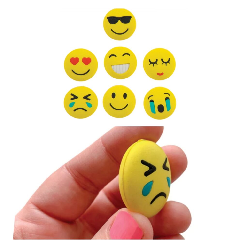 3D Emoji erasers