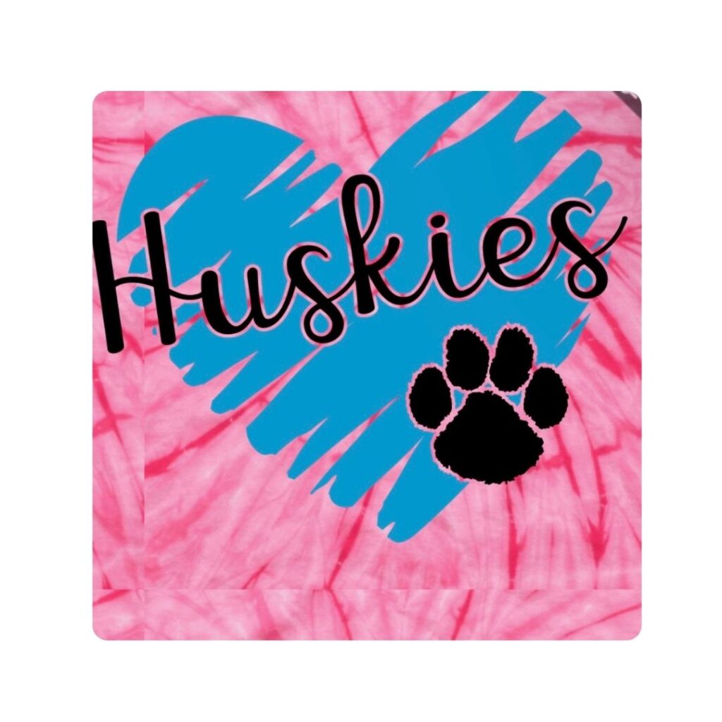 Pink Huskies Tye Dye T-shirt